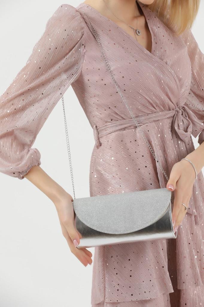 Женская стильная и полезная сумка для вечернего платья с серебряным блеском, сумка для вечернего платья, сумка-клатч-портфель