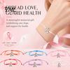 Unisex Minimalist Wrist Accessory 2PCS Hand-woven Braided Bracelets with Metal Ribbon Pendant, Adjustable Cord Awareness Durable Bracelet for