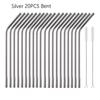 6*215mm 10 Colors Eco-friendly Reusable Metal Straws Set 304 Stainless Steel Drinking Straw Cocktail Party Favor Bar Accessory