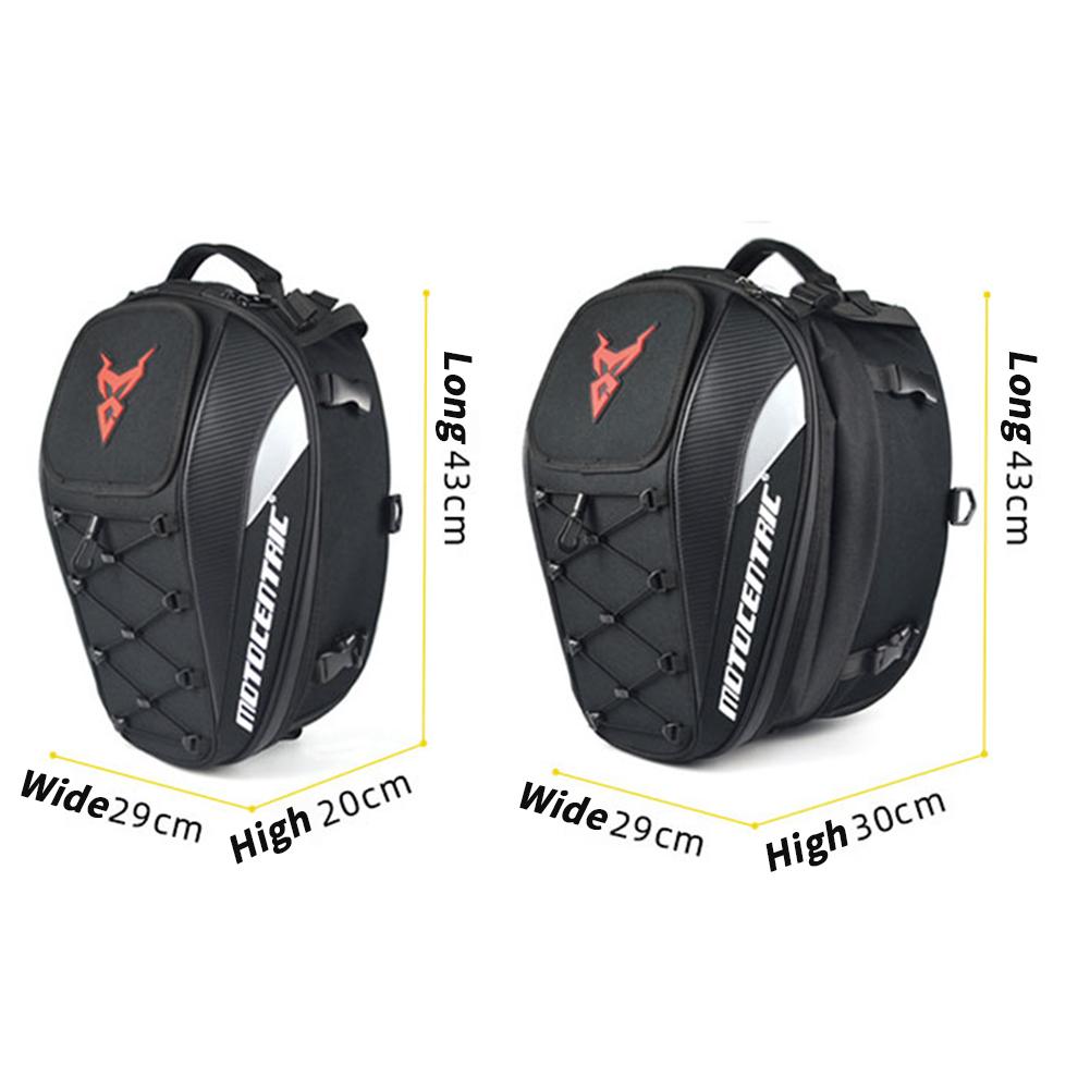 Сумка для мотоциклетного шлема Водонепроницаемая 22 л - 34 л Расширяемая Мотоциклетная хвостовая сумка Множество карманов Хранение багажа Рюкзак Аксессуары