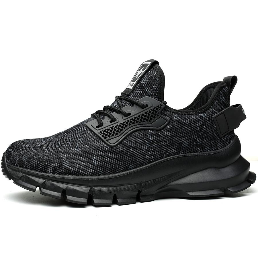 Защитная обувь, мужская обувь со стальным носком, противоударная мужская рабочая обувь, кроссовки, легкая, устойчивая к проколам, неразрушимая обувь