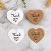 Крафт-бумажные бирки в форме сердца - Подарочные этикетки «Спасибо» для упаковки