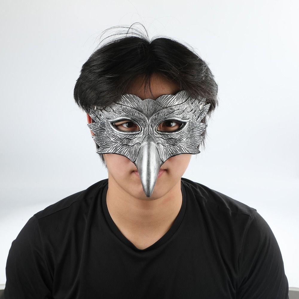 Comfortable Eagle Half Face Mask Realistic Cosplay Bird Mask Animal Mask  Carnival Party