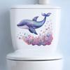 Whale Flower Leaf Butterfly Toilet Post Bathroom Home Beautification Wall Stickers Self-adhesive