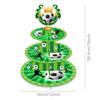 3 Tier Football Sports Soccer Party Cake Display Stand Kid Birthday Dessert Cupcake Rack Stand Baby Shower Party Cake Tray Decor