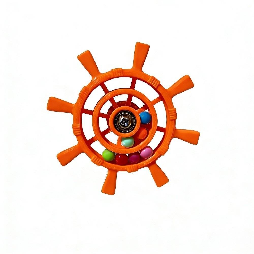Bite Resistant Interactive Spinning Wheel Rudder Shaped Parrots Rotating Toys Entertainment