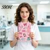 Nurse Spiral Journal Medical Themed Coil Notebook, Double Cover Design Thick Ink-proof Paper Diary Notepad, Bound for Nursing Students And Healthcare