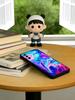 Психоделический голографический чехол для телефона Samsung Galaxy A73, A72, A71, A70, A53, A52, A51, Другие, Мягкий черный чехол