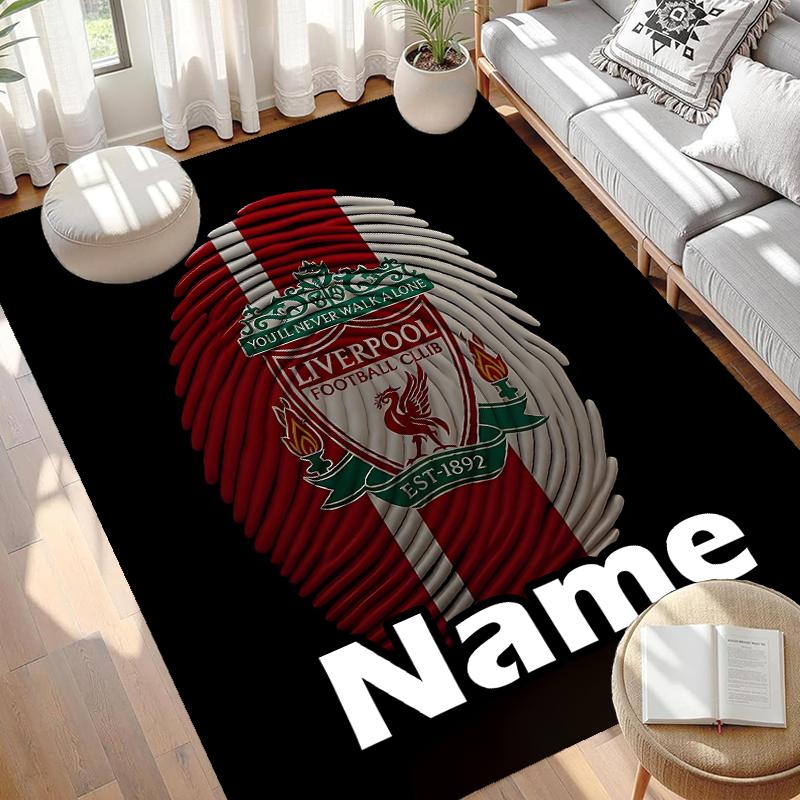 Custom Name Personalized Liverpool F.C Print Carpet, Versatile Home Decor Rug, for Playroom, Apartment, Balcony, Entryway, Hallway Gift
