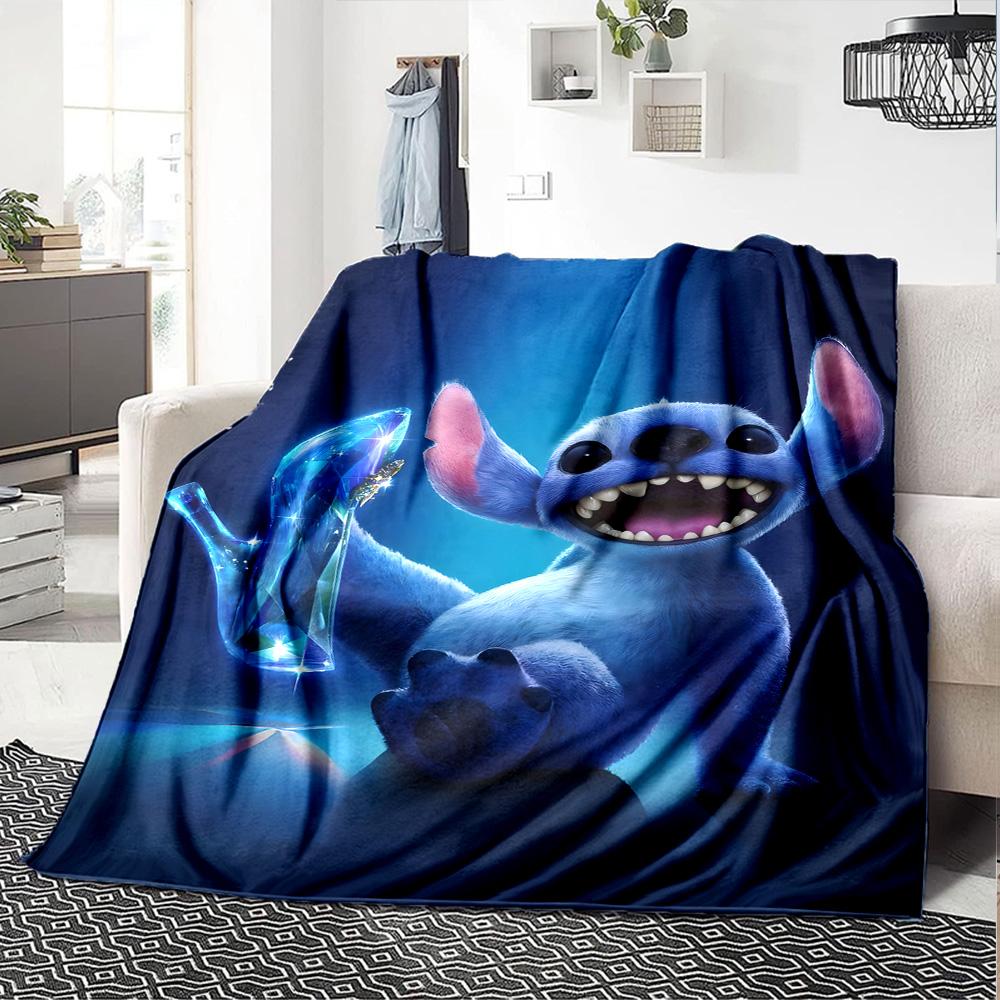 1pc S-Stitch3 Blanket, Gift, for Men and Women, Soft Blanket, Good for Sofa Bed Couch Travel, Lightweight Flannel Blanket