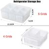 Four/Six Grids Onion Ginger Storage Container Transparent Food Fresh-keeping Holder  Kitchen