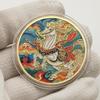 Colorful Zodiac Chinese Horse Souvenir Coin Commemorative Lucky Challenge Coin Collection Gifts With Protective Case
