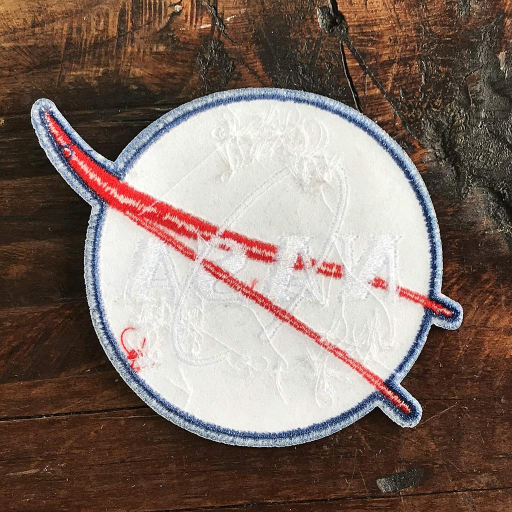 Официально признано NASA Aeronautics and Space iron на эмблеме NASA (Национальная администрация) Нашивка, аппликация, клей, логотип, (фрикаделька)