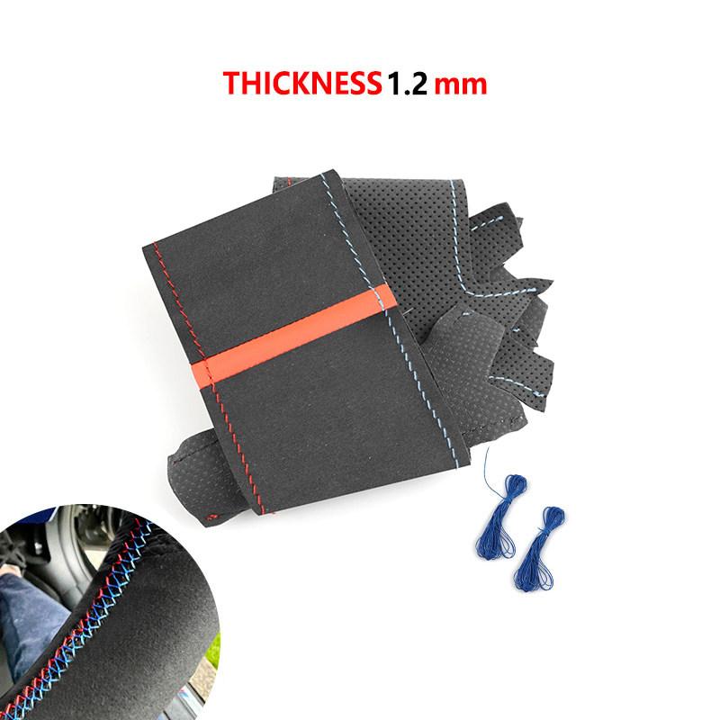 Замшевый кожаный чехол на руль автомобиля для BMW M Sport 1 3 серии E81 E82 E87 E88 M3 E90 E92 E93 2008-2013 X1 E84 2011