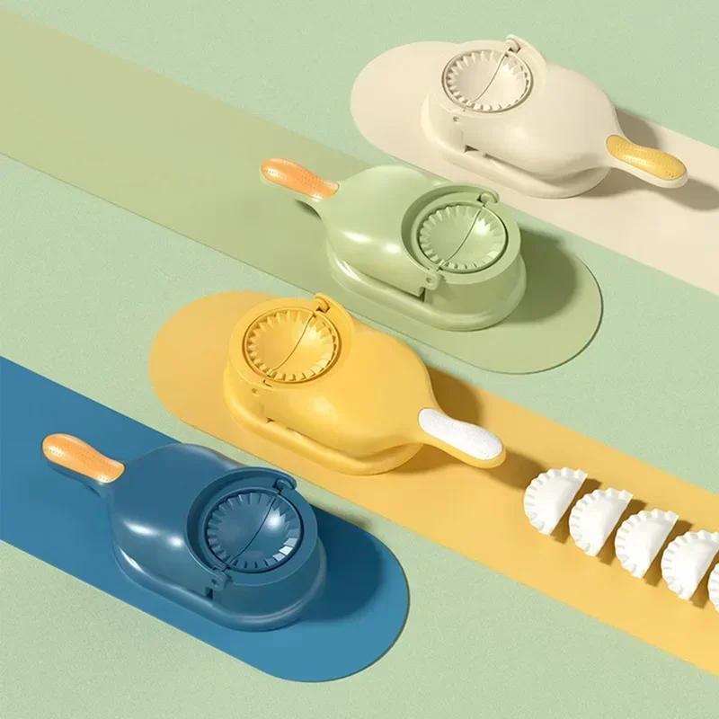 Dumpling 2 In1 Maker DIY Kit Wrapper Presser Dough Pressing Ideal for Home Cooking Dough Skin Molder Machine Kitchen Gadgets