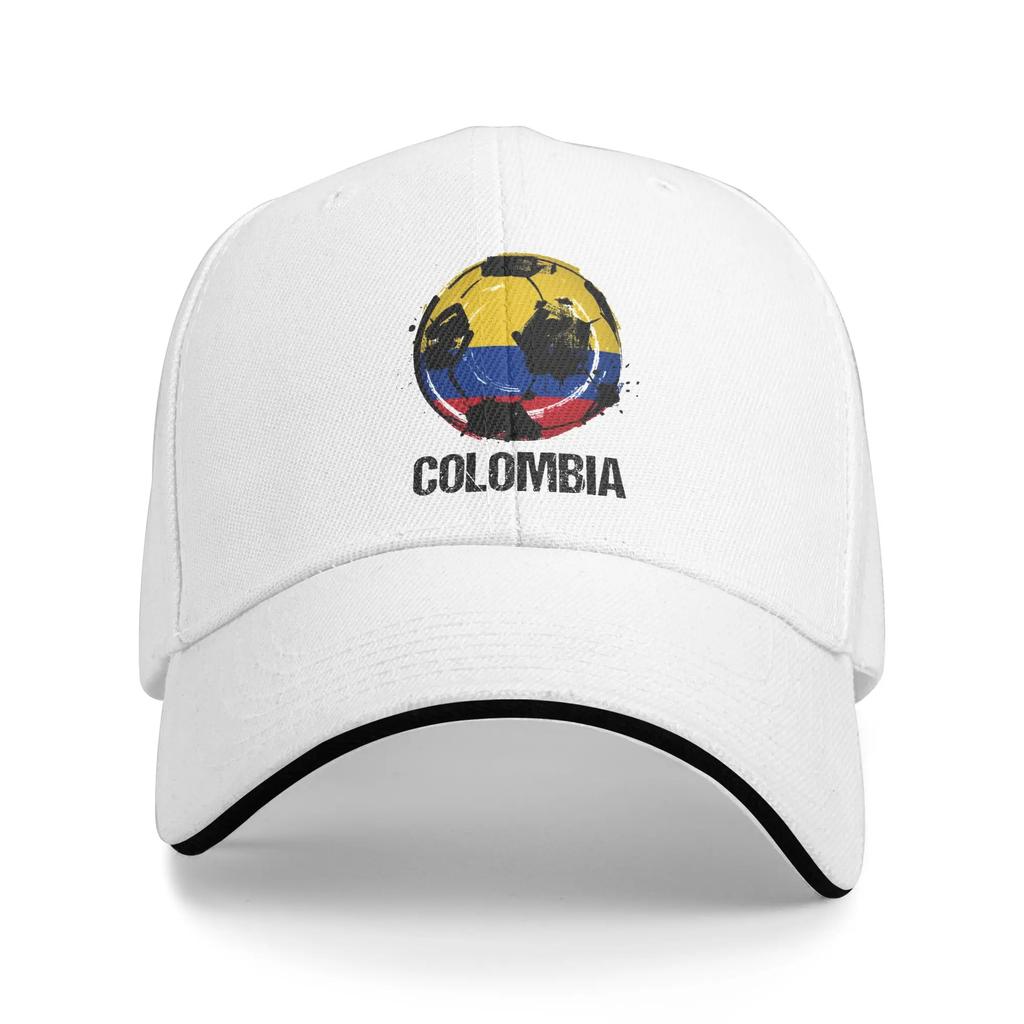 Vintage Colombia Flag Golf Cap Unisex Headwear Outdoor Travel Adjustable Fit Sun Caps