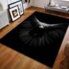 Bald Eagle Black Print Carpet for Bedroom Living Room Bedside Sofa Floor Mat Modern Home Decor Area Rug Large Size for Gifts