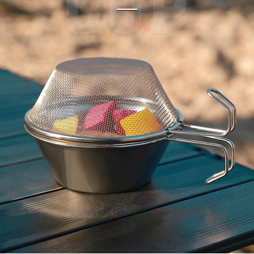 Stainless Steel Colander for Outdoor Camping Fishing Cooking