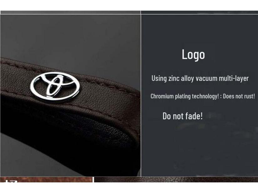 Hyundai Leather Keychain - Zinc Alloy Leopard Head Buckle