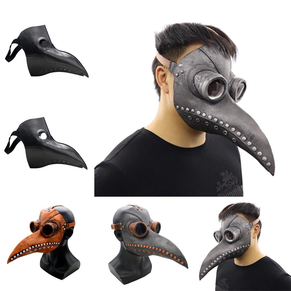 Маска доктора чумы, костюм на Хэллоуин, птица, длинный нос, клюв, искусственная кожа, стимпанк
