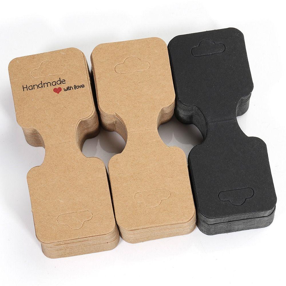 50 шт., держатель для дисплея, картонная бумага, висящая пустая бирка, упаковочная карточка для модных украшений