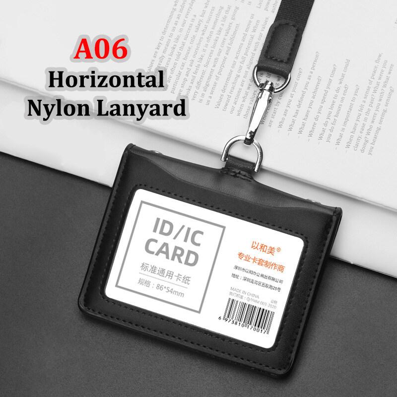 2022 NEW Formal US Reporter Police Agent ID Badge Business Work Card Holder Neck Lanyard Genuine Leather id card holders Case High Office Supplies