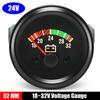 24V VDO Voltmeter 8-16V 18-32V for Diesel Car 10Bar Oil Press Meter Oil / Water Temp Gauge Indicator with Yellow Led Customized
