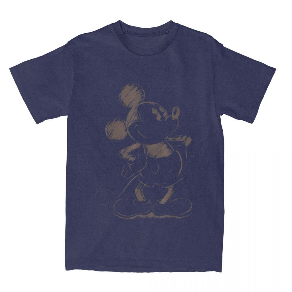 Mickey And Friends T Shirts Men Women's Pure Cotton Funny T-Shirts Mickey Mouse Sketch Portrait Tees Short Sleeve Tops Gift Idea