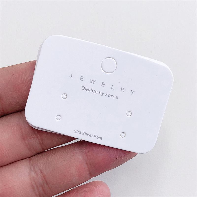50 шт. минималистская белая картонная бумажная упаковка для сережек упаковочная карточка демонстрационная карточка серьги-гвоздики своими руками розничная цена этикетка
