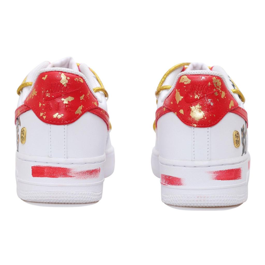 Nike Air Force 1 Желаем процветания Нескользящие Износостойкие Низкие Скейтбордические Кроссовки Мужские Белый Красный CW2288-111(Team69-SBOX)