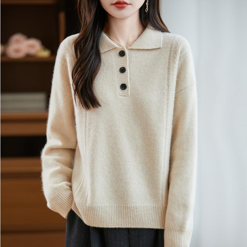 Женский кашемировый свитер Qinghe кашемир 30% кашемир 70% шерсть осенне-зимний пуловер теплый и модный