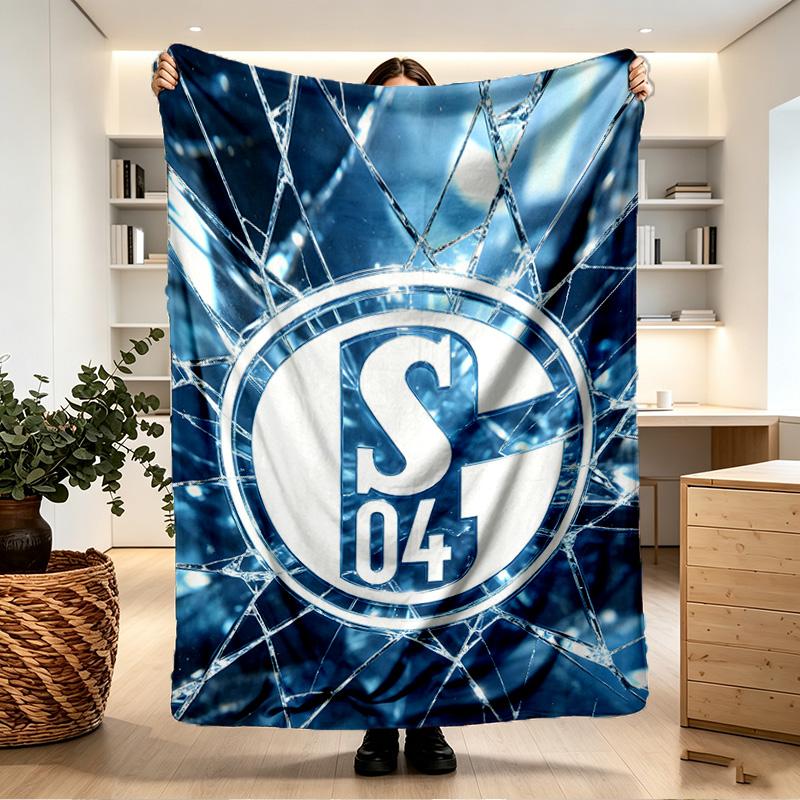 FC Schalke 04 Print Blanket - Soft & Comfortable, for Bedroom, Travel, Sofa, Home Decoration - Birthday Christmas Gift for Friend
