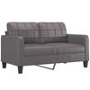 VidaXL 2-Seater Sofa Grey 140 Cm Faux Leather, Sofa, Upholstered Sofa, Living Room Seat, Loveseat, Living Room Sofa, Sofa 359119
