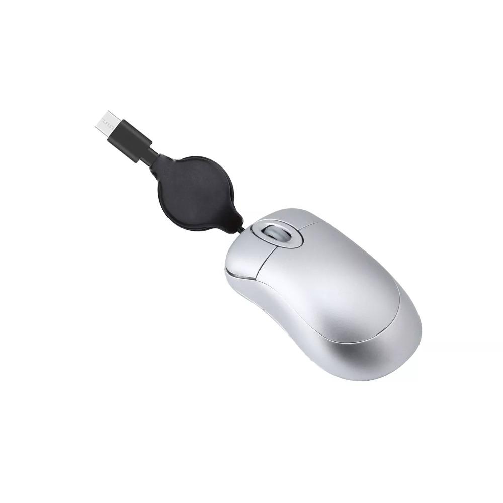 Mini Wired Mouse Retractable Cable Retractable Mouses Creative USB C Mouse