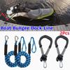 2Pcs Boat Bungee Dock Lines Bungee Cords Docking Rope Stretches 4-5.5ft Mooring Rope Foam Float Fishing Boat