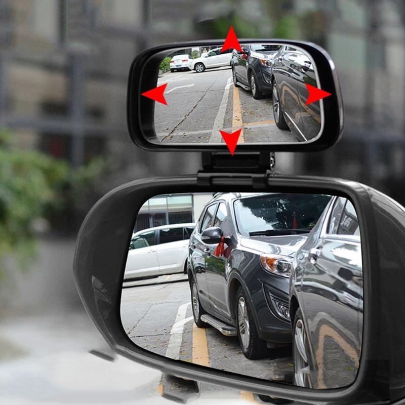 Широкоугольное автомобильное зеркало с регулировкой на 360 градусов для обзора слепых зон и безопасной смены полосы движения