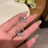Hollow Butterfly Zircon Stud Earrings for Women's Summer Simple Niche Design Earrings Temperament Light Luxury Earrings