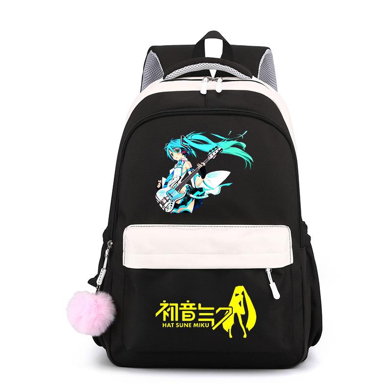 Аниме Периферийные товары Hatsune Future Школьный рюкзак Рюкзак Мультяшный рюкзак Конфетный цвет Большая вместимость Студенческий школьный рюкзак Канцелярские товары