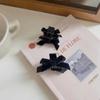 Korean Velvet Bow Hair Clip Claw Clamp Sweet Black Red Bow Small Hair Claw Clip Princess  Headwear Girls Women Hair Claw Clip