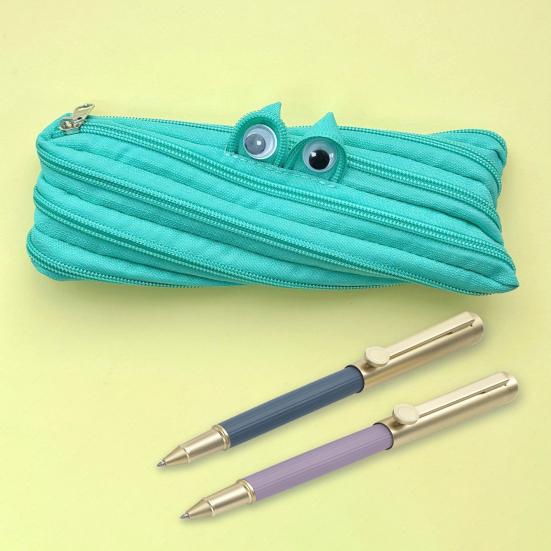 Пенал Многофункциональная сумка для хранения Гладкая молния Большое отверстие Пенал для школы Путешествий Косметики Очков Канцелярский органайзер