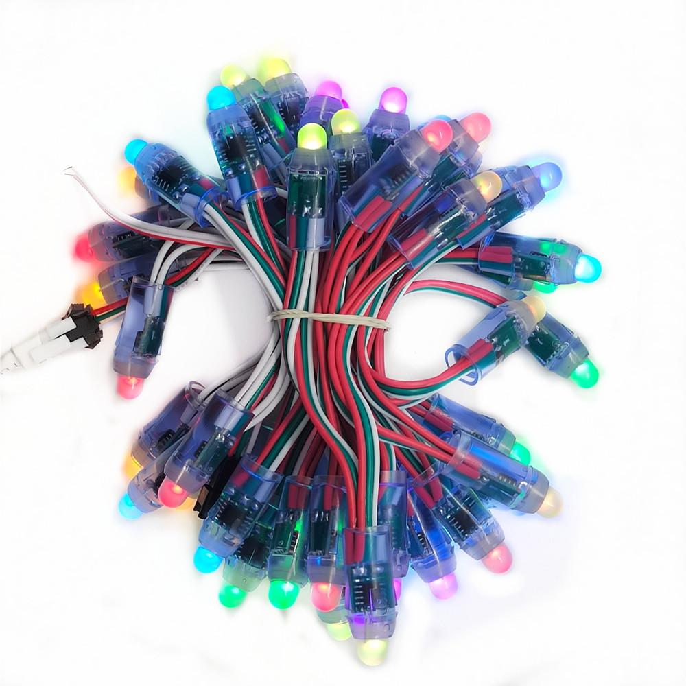 500 шт.-1000 шт. 12 мм DC5V WS2811 IC RGB Полноцветный Цифровой Пиксельный Свет Светодиодный Модуль IP68 Водонепроницаемая Рождественская Гирлянда Полный Комплект