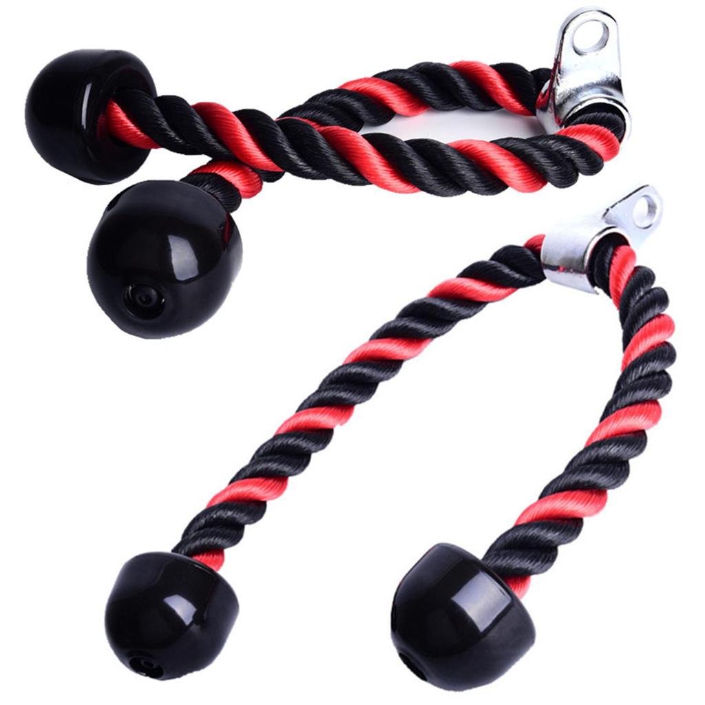 68cm Colorful Triceps Rope Pull Down Cord Heavy Duty Rope Set for Home Gym Bodybuilding Exercise Gym Workout Fitness