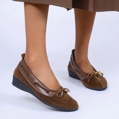 Большой размер 2025 Новая горячая распродажа Женские туфли на высоком каблуке Неглубокие туфли-лодочки с бантом Слипоны на низком каблуке для универсальной повседневной и кэжуал женской обуви