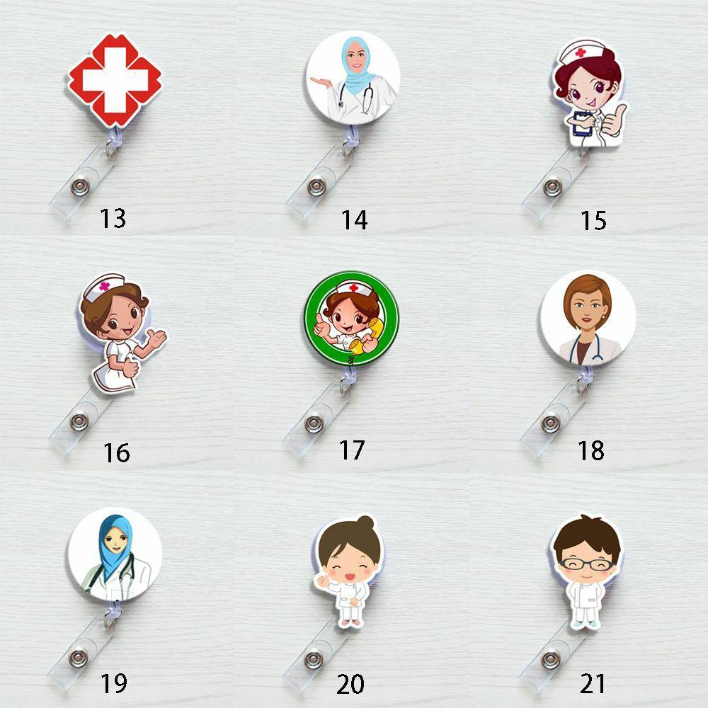 1PC Nurse ID Name Card Badge Reel Doctor Clips Name Card Holder Card Holder Clip Office Supplies Badge Holder Clip