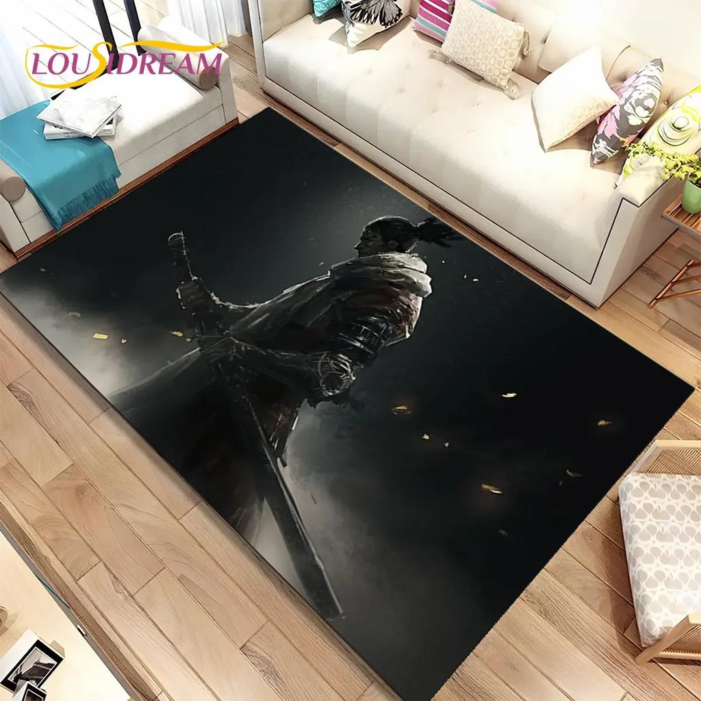 3D HD Sekiro Series Game Gamer Area Rug, Коврик для дома, гостиной, спальни, дивана, коврик для двери, декор, детские игры, нескользящий напольный коврик