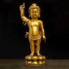 Buddha Statue, Bronze Buddha Statue, Standing Buddha Figurine, Perfect for Flower Festival, Buddhist Altar Accessories, Buddha Kanbutsu (Size: 16cm