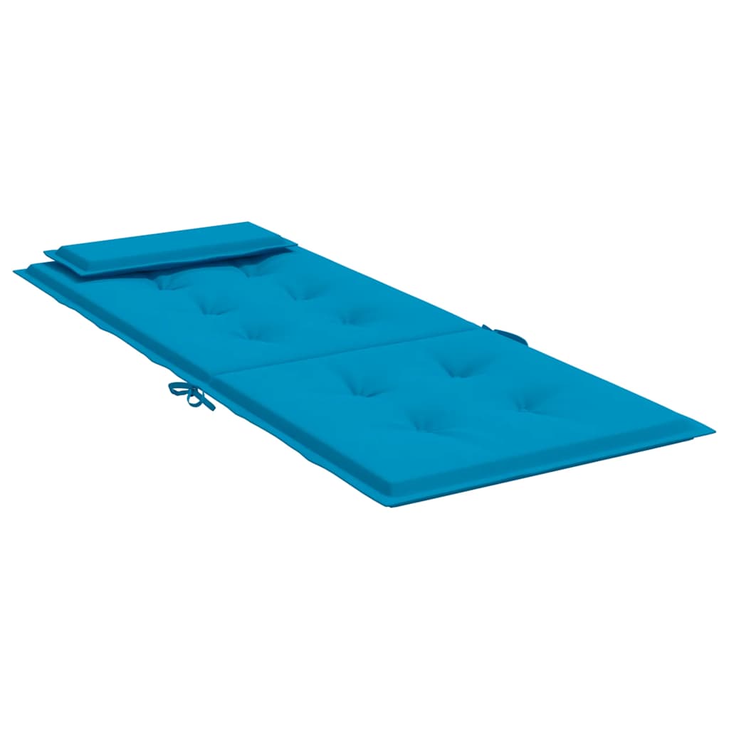 High Back Seat Cushions 2 pcs Light Blue Oxford Fabric