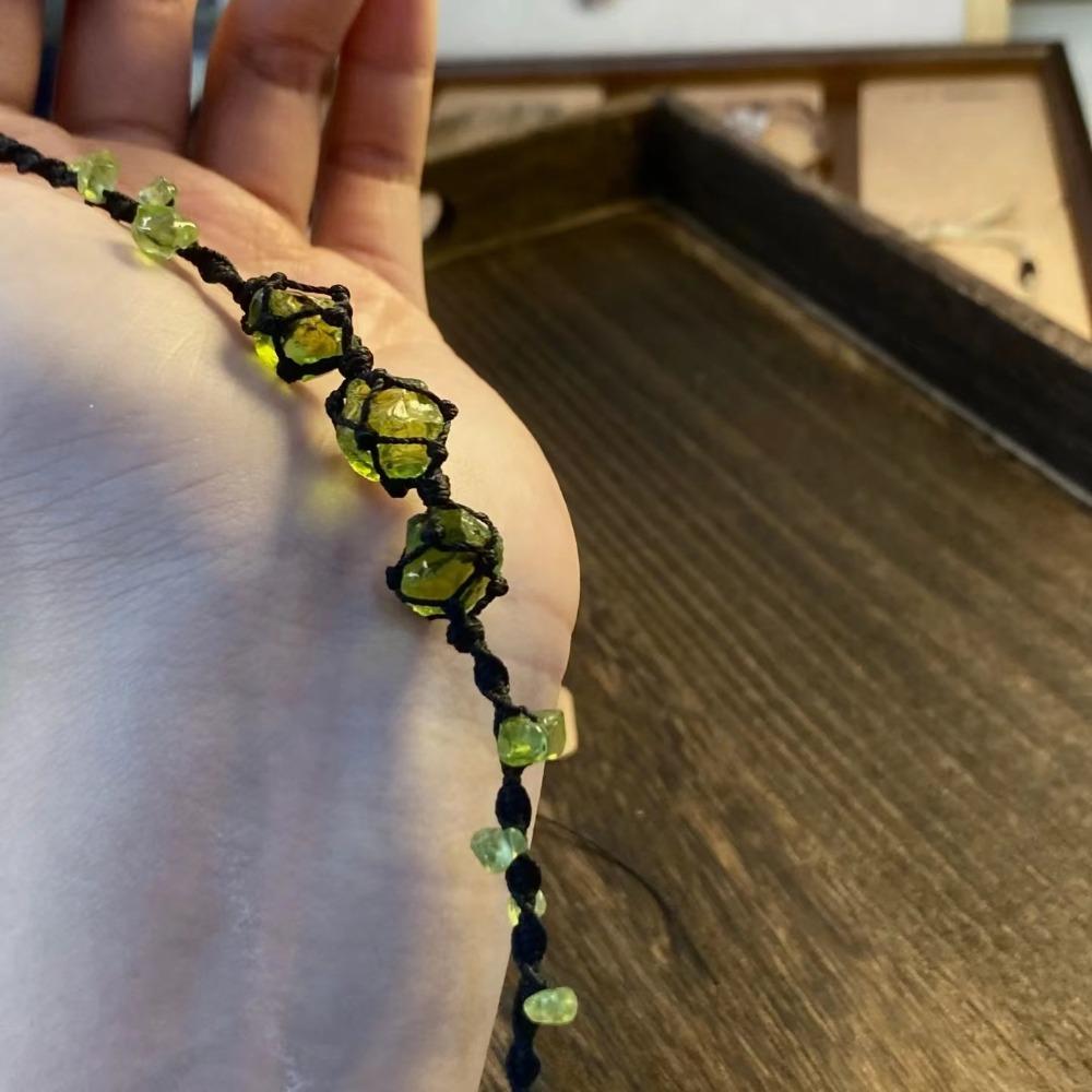 Натуральный плетеный флуоресцентный браслет, браслет из цветных камней неправильной формы, для пары