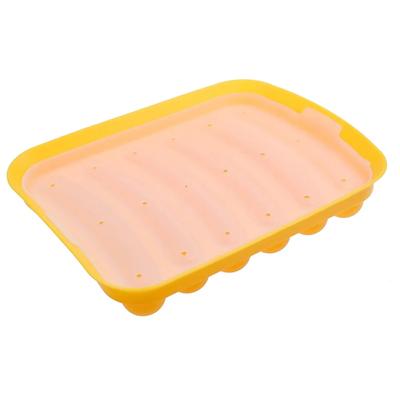 6-секционная силиконовая форма для колбасок, антипригарное покрытие, форма для хот-догов, выпечка, приготовление на пару, контейнер для хлеба, конфет, шоколада