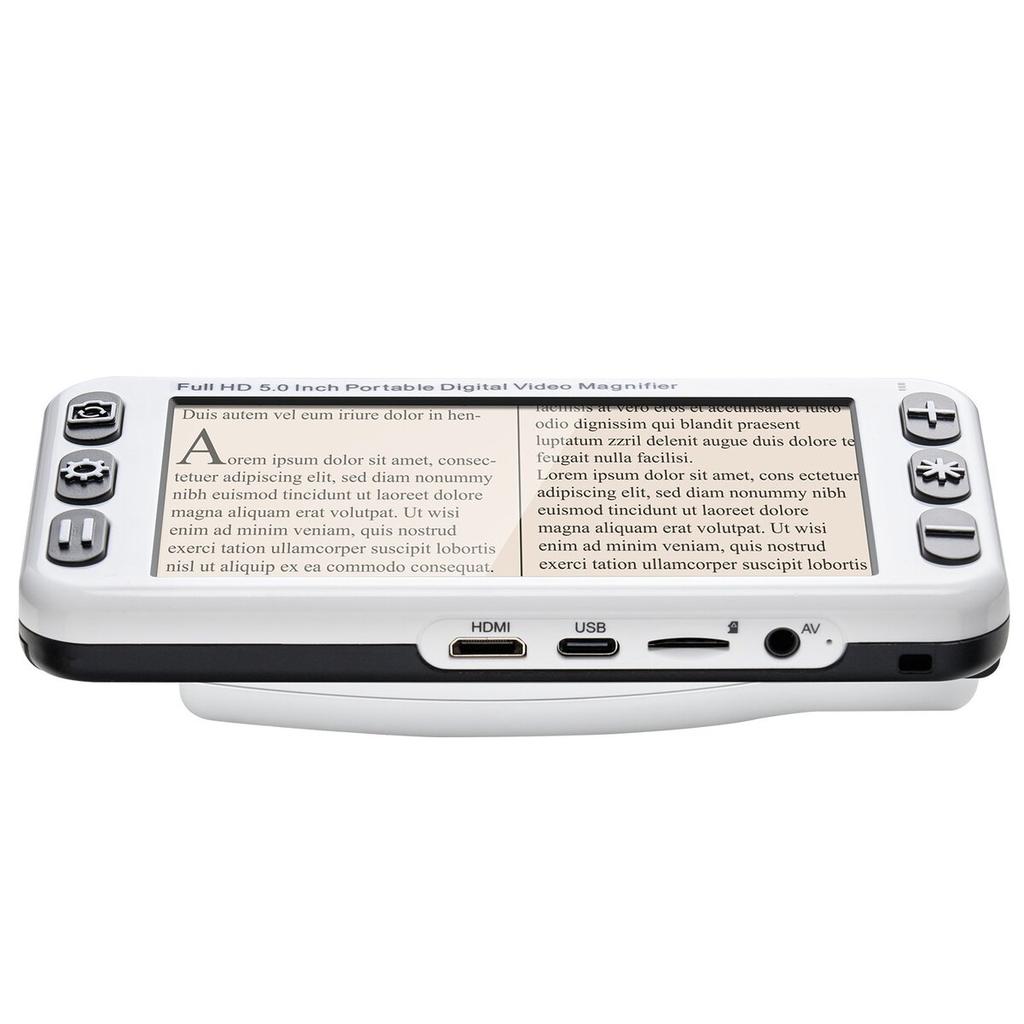Portable Digital Magnifier, 127mm HD Electronic Video Magnifier for Low Version, 2X - 48X Electronic Reading Aid with 13MP Near & Far Dual Lens, 26